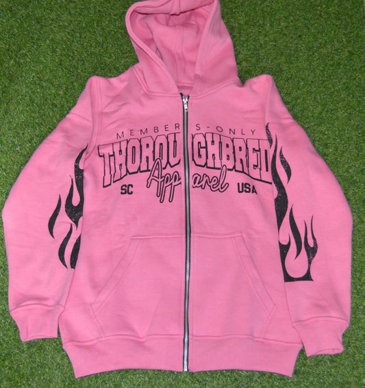 Pink Zip Up Hoodie